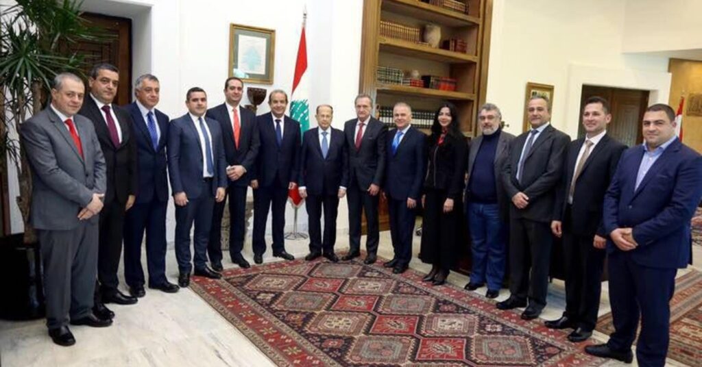 PCA Board Members Delegation visiting the Lebanese President