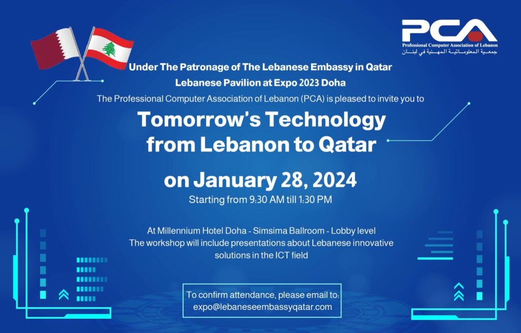 TOMORROW'S TECHNOLOGY FROM LEBANON TO QATAR